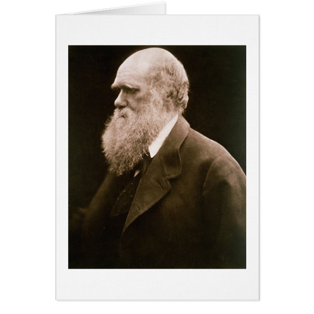 Charles Darwin (1809-82) (bild) Hälsningskort (Framsidan)