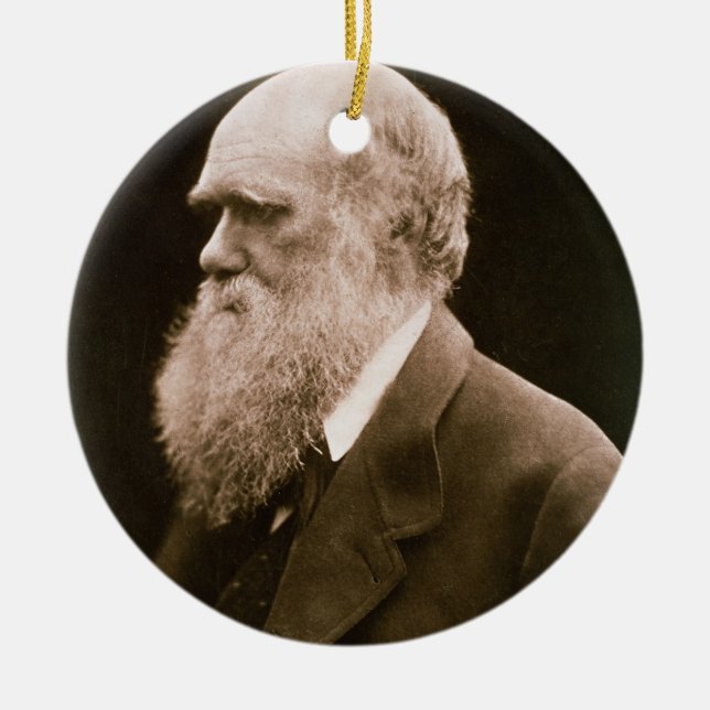 Charles Darwin (1809-82) (fotoet) Julgransprydnad Keramik (Framsidan)
