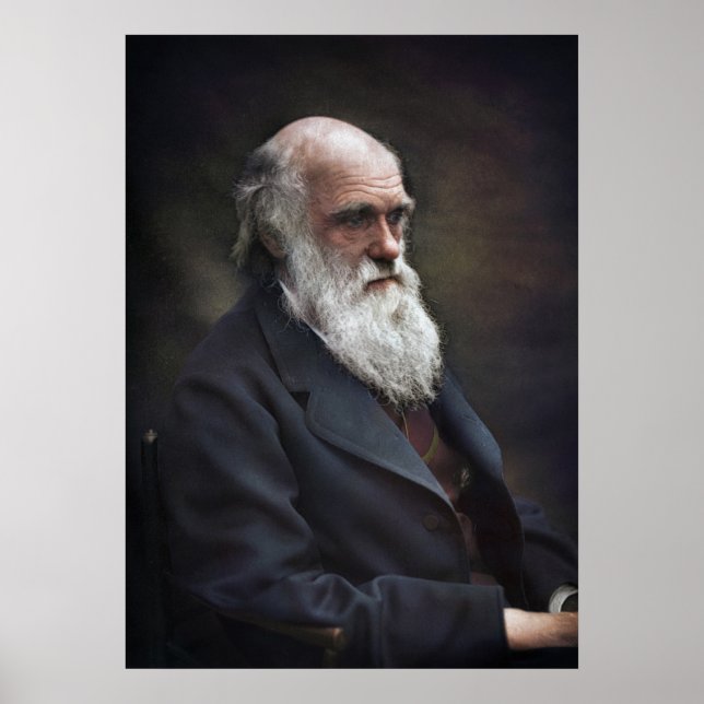 Charles Darwin 1878 Colorized Poster (Framsidan)