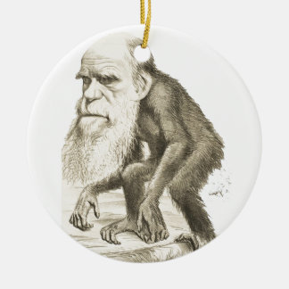 Charles Darwin apamanen Julgransprydnad Keramik