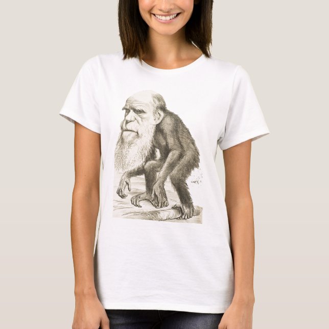 Charles Darwin apamanen T Shirt (Framsida)