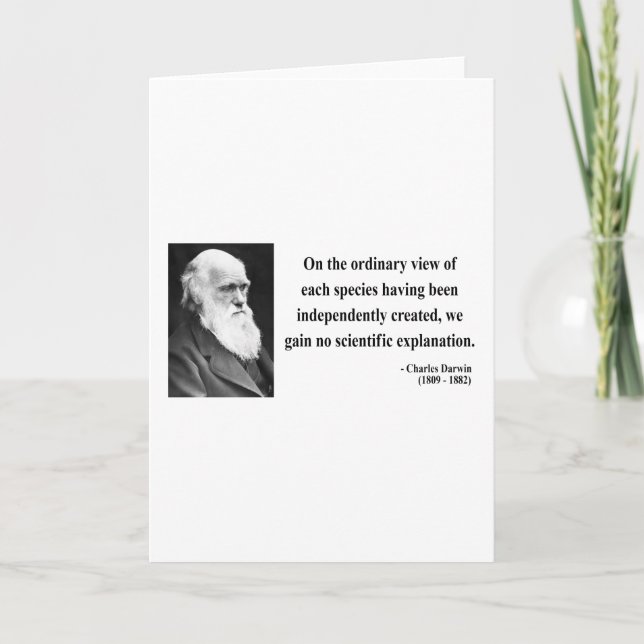 Charles Darwin citationstecken 3b Kort (Framsida)
