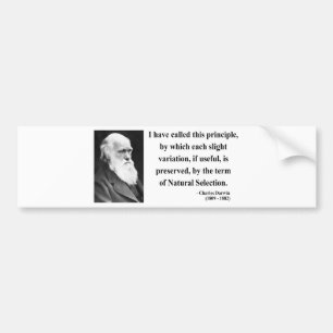 Charles Darwin citationstecken 6b Bildekal
