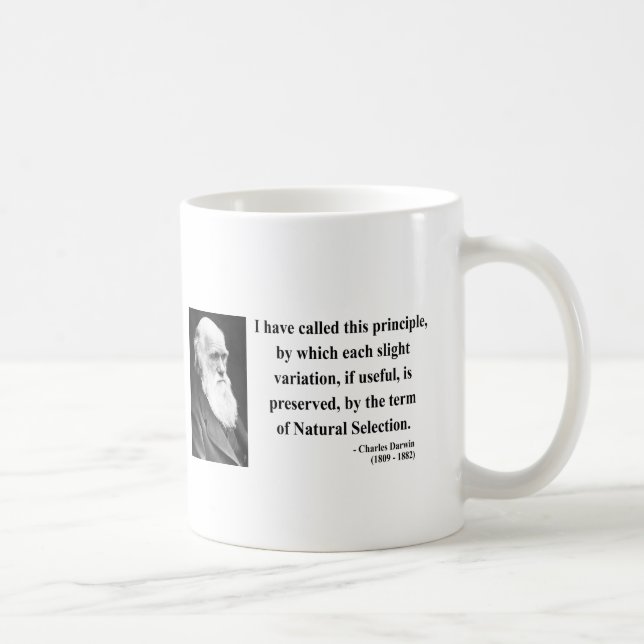 Charles Darwin citationstecken 6b Kaffemugg (Höger)