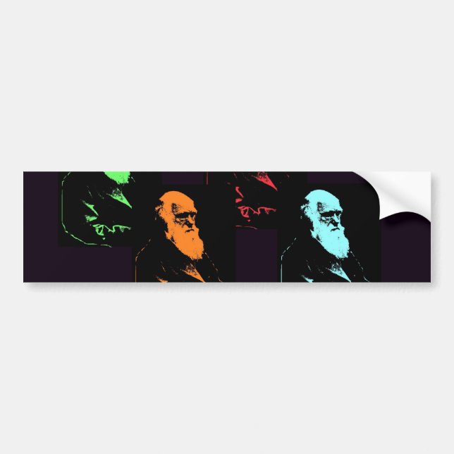 Charles Darwin Collage Bildekal (Framsidan)