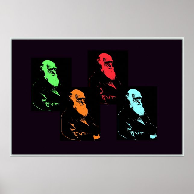 Charles Darwin Collage Poster (Framsidan)
