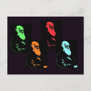 Charles Darwin Collage Vykort