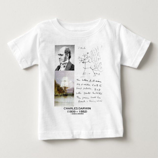Charles Darwin (Darwin HMS Beagle Phylogenetics) Tee Shirt (Framsida)