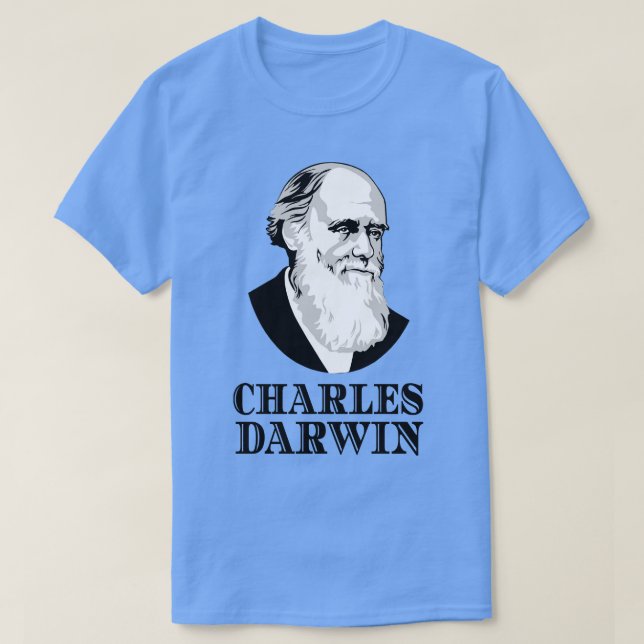 Charles Darwin Evolution Botanist Zoolog T Shirt (Design framsida)