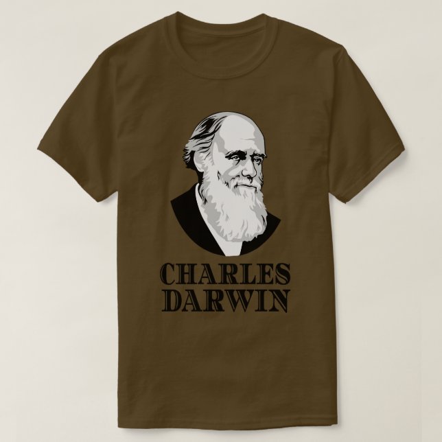 Charles Darwin Evolution Botanist Zoolog T Shirt (Design framsida)