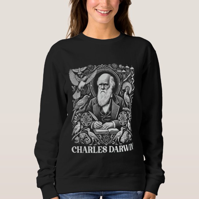 Charles Darwin Evolution Darwinism Science Scienti T Shirt (Framsida)