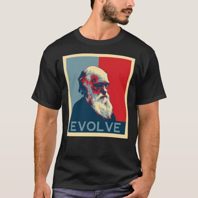 Charles Darwin Evolve Evolution Essential T-Shirt (Framsida)