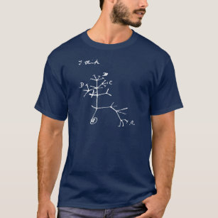 Charles Darwin - jag tänker (vit) T-shirt