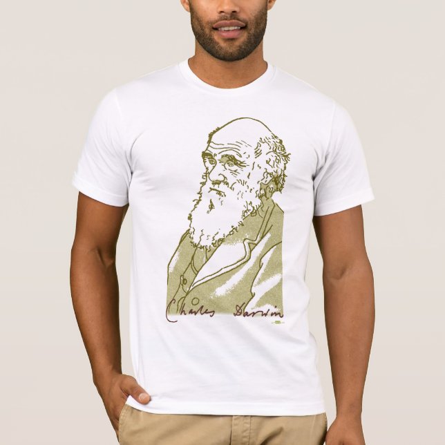 Charles Darwin. ManarT-tröja Tee Shirt (Framsida)