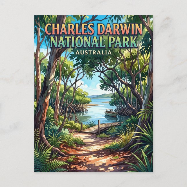 Charles Darwin Nationalpark Australien Vykort (Framsida)