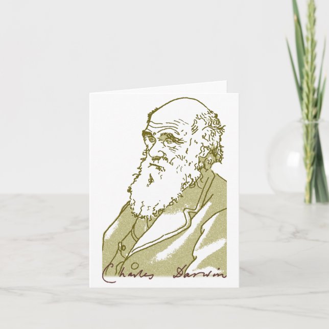 Charles Darwin. Notera kortet Kort (Framsida)