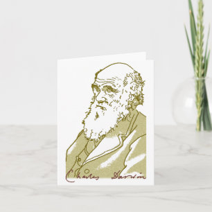 Charles Darwin. Notera kortet Kort