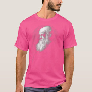 Charles Darwin Porträtt Ansikte Evolution Atheist T Shirt