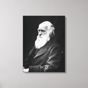 Charles Darwin Porträtt Canvastryck
