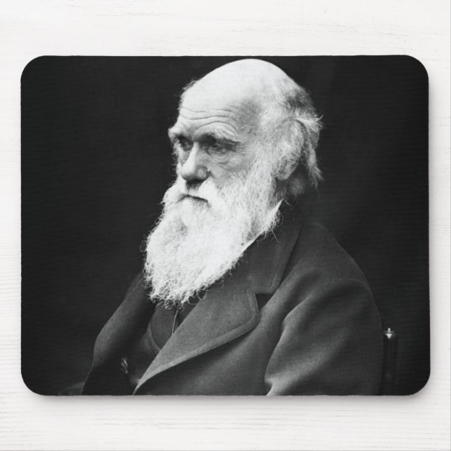 Charles Darwin Porträtt Musmatta (Framsidan)