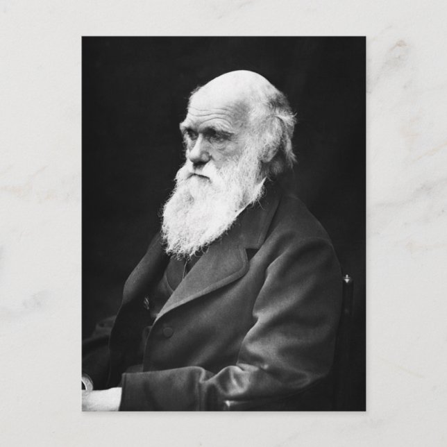 Charles Darwin Porträtt Vykort (Framsida)