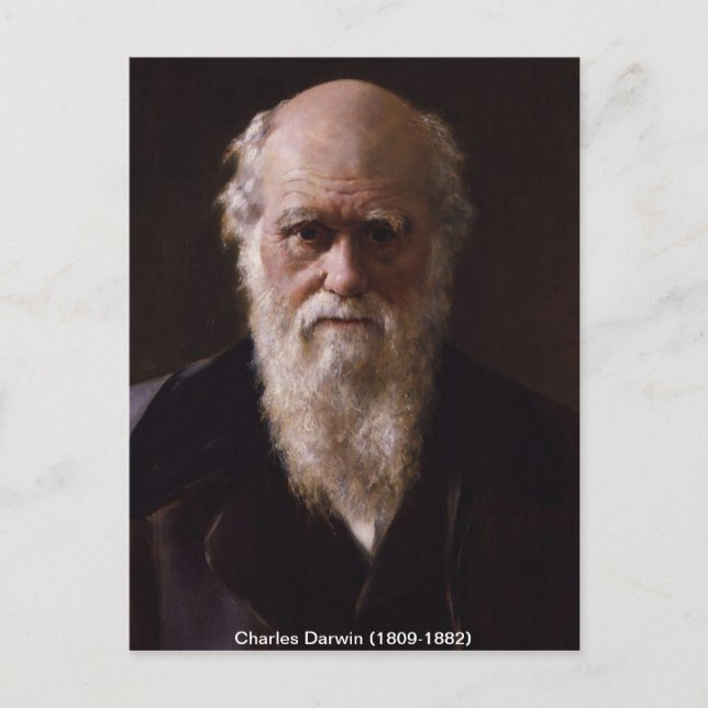 Charles Darwin Postcard Vykort (Framsida)