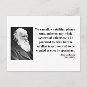 Charles Darwin Quote 4b Vykort