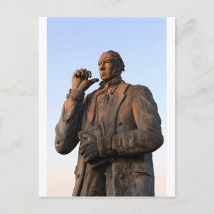 Charles Darwin statue Galapagos-öarna Vykort
