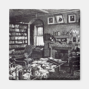 Charles Darwin studie på Down huset, 1882 Magnet