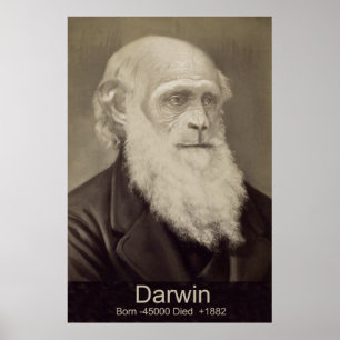 Charles Darwin The Descent of Man Darwin Porträtt Poster