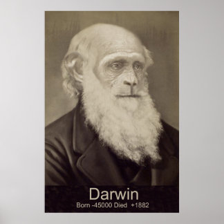 Charles Darwin The Descent of Man Darwin Porträtt Poster