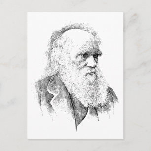 Charles Darwin ursprung av art 1872 Vykort