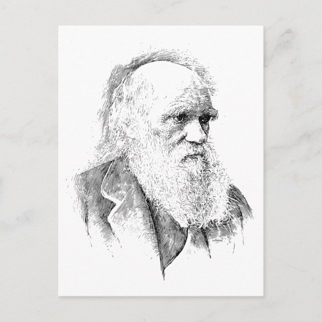 Charles Darwin ursprung av art 1872 Vykort (Framsida)