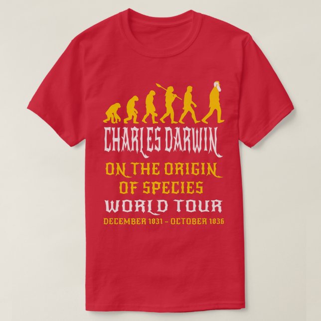 Charles Darwin Ursprung Species World our Evolve S T Shirt (Design framsida)