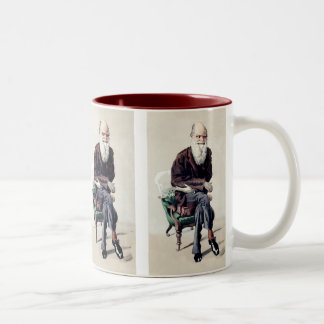 Charles Darwin Vanity Fair Illustration Två-Tonad Mugg