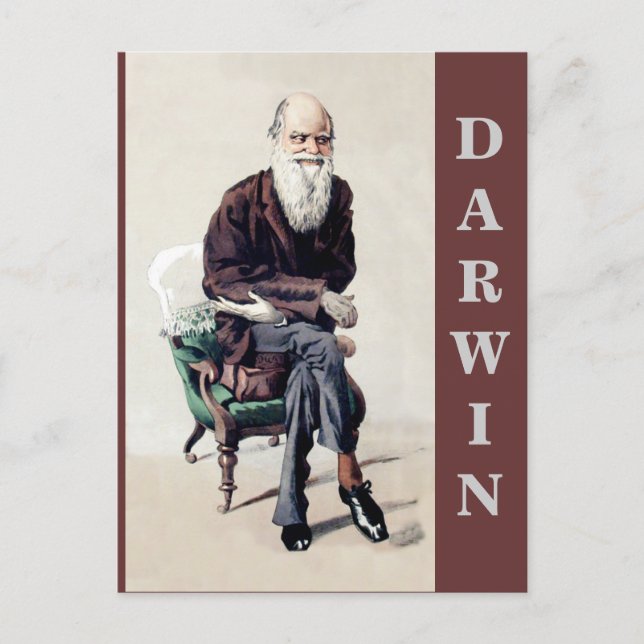 Charles Darwin Vanity Fair Illustration Vykort (Framsida)
