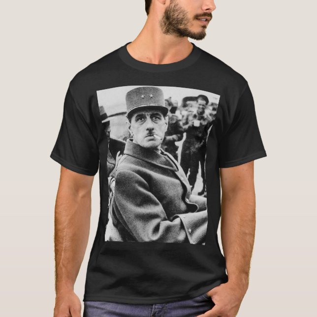 Charles De Gaulle Porträtt T Shirt (Framsida)
