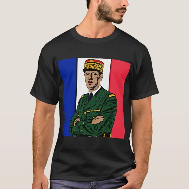 Charles de Gaulle Tee Shirt (Framsida)