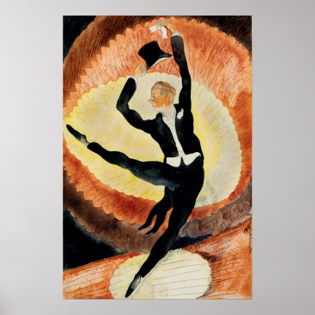 Charles Demuth Acrobatic Male Dancer med Top hat Poster (Framsidan)