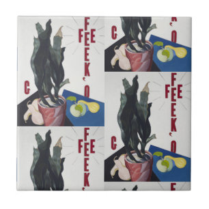 Charles Demuth Georgia O'Keeffe Affisch Porträtt Kakelplatta