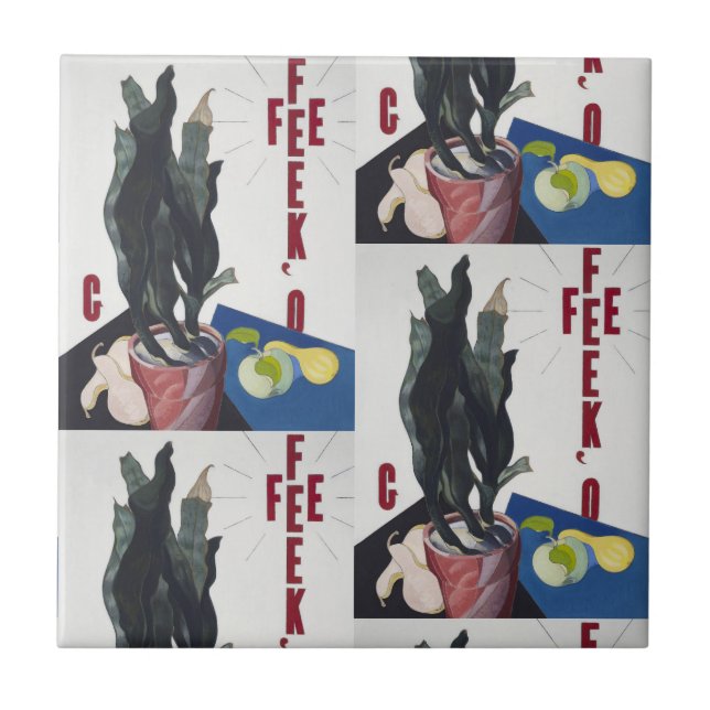 Charles Demuth Georgia O'Keeffe Affisch Porträtt Kakelplatta (Framsidan)
