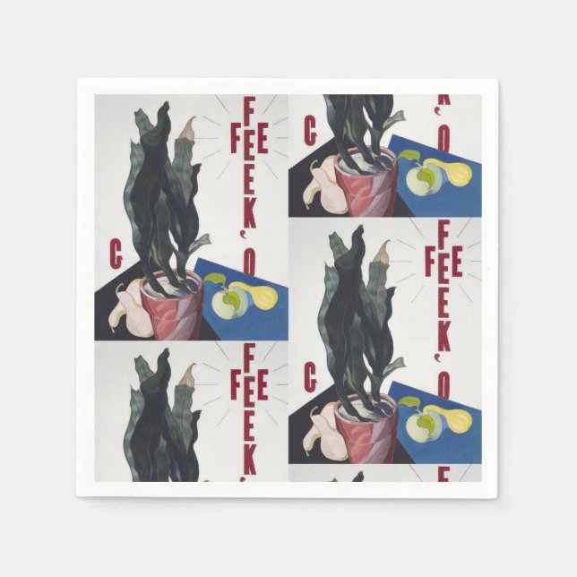 Charles Demuth Georgia O'Keeffe Affisch Porträtt Pappersservett (Framsidan)
