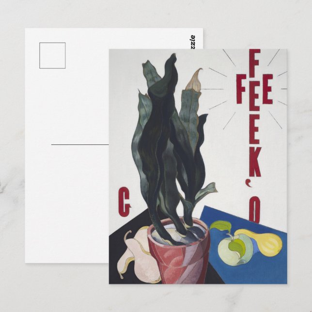 Charles Demuth Georgia O'Keeffe Affisch Porträtt Vykort (Fram/baksida)