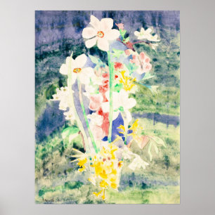 Charles Demuth Narcisser 1917 Ursprunglig akvarell Poster