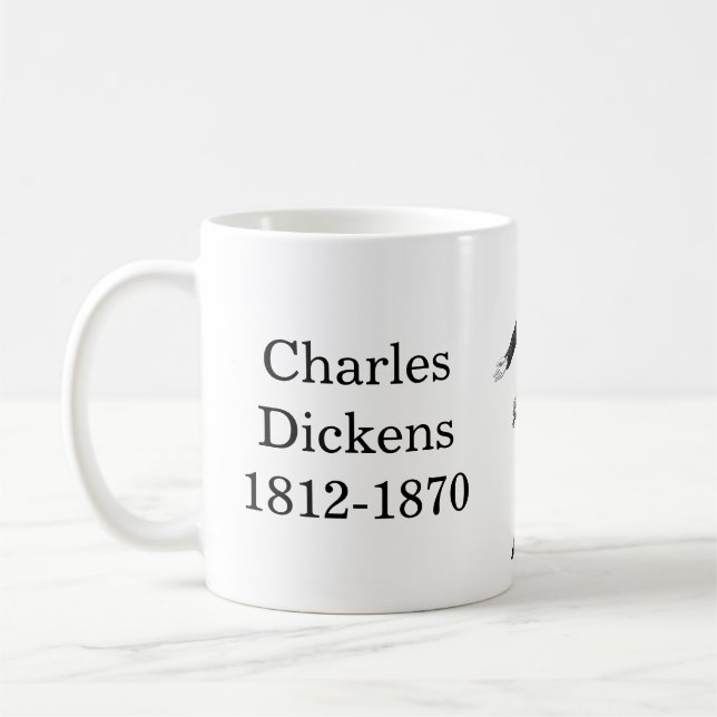 Charles Dickens citat om bokar Kaffemugg (Vänster)