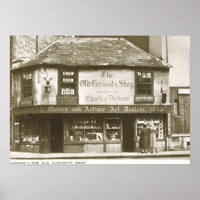 Charles Dickens Curiosity Shop, London Vintage Poster (Framsidan)