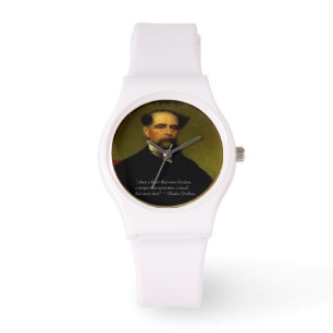 Charles Dickens Dam Vit Silikonklocka Armbandsur