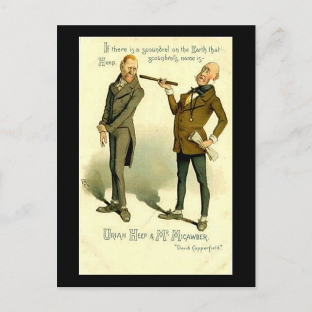 Charles Dickens, "David Copperfield" Vykort (Framsida)