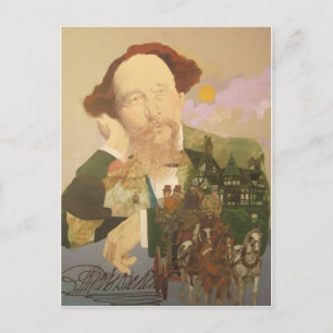 Charles Dickens, engelsk författare Vykort