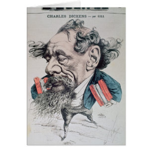 Charles Dickens, grensle som engelskaen Hälsningskort